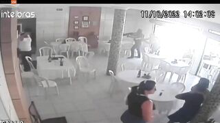 Killer Shoots, Murders Two Men In Brazilian Cafe - Video