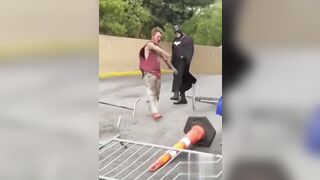 Homeless Man Beaten By Man In Disguise