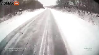 Horrifying Dashcam Video Shows Honda Losing Control On Icey R