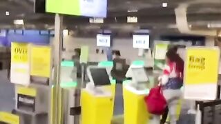 Husband Catches Wife Cheating On Him After Spitting At Airport