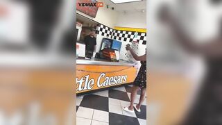 Imagine Acting So Stupid For A Small Piece Of Caesar Pizza - Video