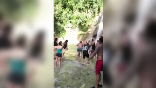 Jumping From The Waterfall Went Wrong!