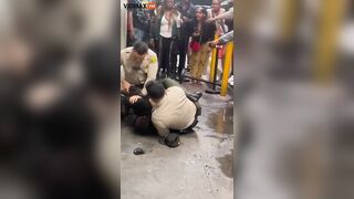 LAPD Scuffles With Security Guard And Puts Gun To His Head