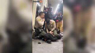 LAPD Scuffles With Security Guard And Puts Gun To His Head