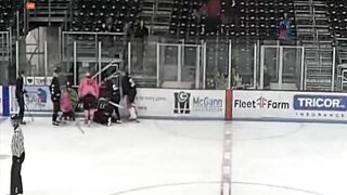 Haha, Woman Pretending To Be A Man Trying To Play Hockey Ends H