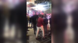 A Large Group Of Security Guards Surround And Arrest Unruly Nightclub Members