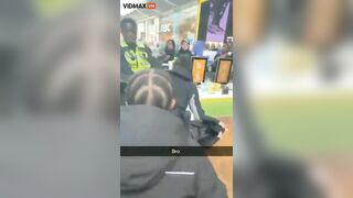 A Security Guard At A London Store Struggled With Several Shoplifters After He