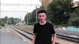 Madman Lying In Front Of Oncoming Train