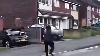 Man Filmed Attacking Woman With Knife On Street