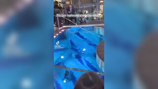 Man Sinks Like A Stone To Bottom Of Shopping Center Swimming Pool -