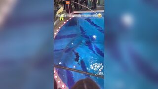 Man Sinks Like A Stone To Bottom Of Shopping Center Swimming Pool -