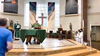 Man Storms Altar As Parishioners Pile On Altar With Dogs During Mass