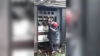 Person Trying To Repair Electrical System