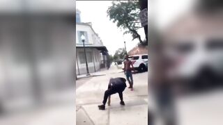 Man Assaults Security Guard While His Father