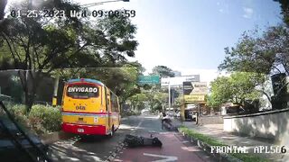 Man Fell Under Bus After Riding Motorcycle