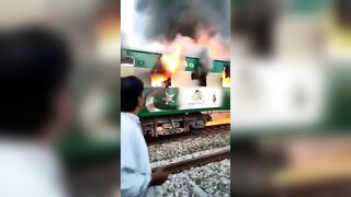 Man Burned Alive On Train!