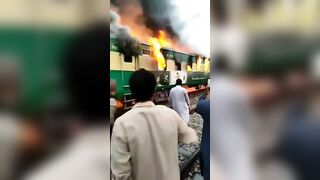 Man Burned Alive On Train!