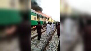 Man Burned Alive On Train!