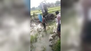Indian Man Crushed By Tractor