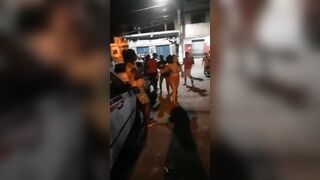 The Man Knocked The Woman Unconscious With His Left Fist And Right Fist