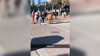 A Man Sets Himself On Fire On The UC Berkeley Campus (2 Angles).