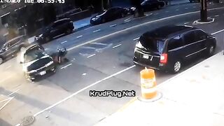 Motorcyclist Knocked Off Bike