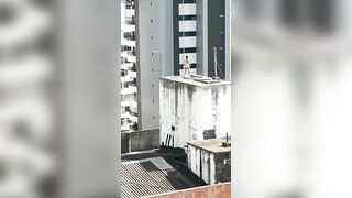 Auntie Walked Naked On The Roof Of The Building For A Long Time