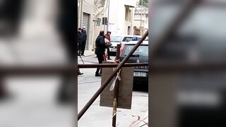 Naked Italian Man Fights With Police!