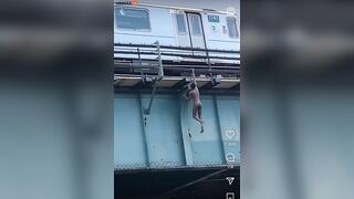 Bad New York Update - Naked Man Dangling On Subway Platform