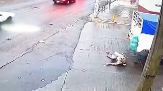 Old Lady Hit By Pickup Truck