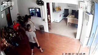 Chinese Old Man Beaten For Sweater