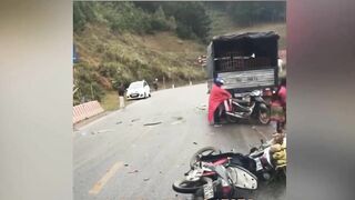 People Were Run Over By Trucks One After Another