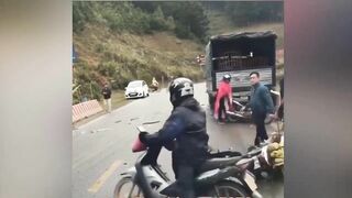 People Were Run Over By Trucks One After Another