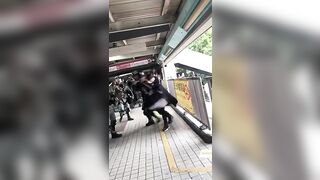 Pregnant Protester Attacked In Hong Kong