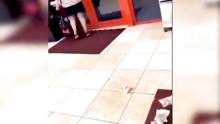 Racist Old Lady Beaten By Gas Station Clerk 