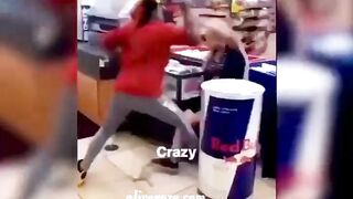 Racist Old Lady Beaten By Gas Station Clerk 