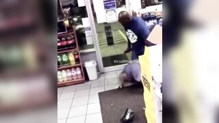 Racist Man Beaten At Gas Station