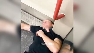 Racist Man Falls Unconscious After Escaping