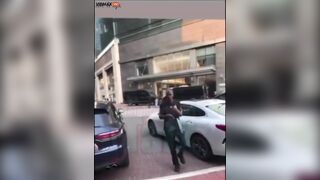 Rapper Blueface Knocks Girlfriend's Dad Out During Di