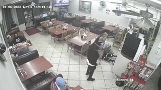 A Robber Was Shot And Beaten To Death By A Customer At A Mexican Fast Food Restaurant In Southwest Houston. T(1)