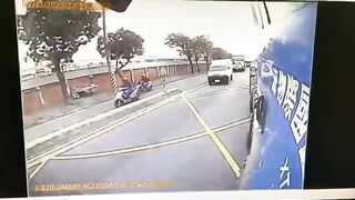 Scooter Rider Hit Sideways