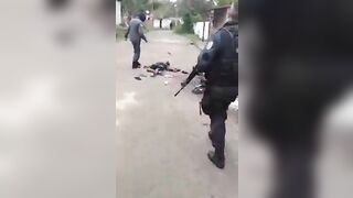 Multiple Bodies On Street After Gang Fight 