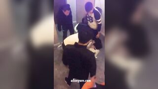 Several Young Men Punched And Kicked A Girl