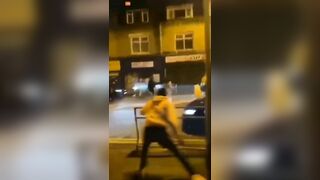 Shocking Brawl In Bradford, UK, Man Arrested With Machete