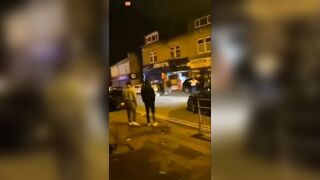 Shocking Brawl In Bradford, UK, Man Arrested With Machete