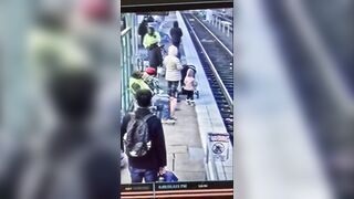 Shocking Moment: Homeless Woman Pushes 3-year-old Girl Into Train Door