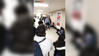 A Student Fights With The Principal, And Classmates Cheer Him On