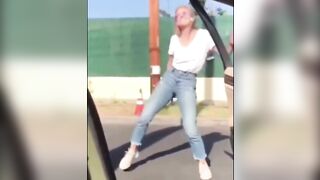 Stupid Woman Dancing In The Street Got Hit By A Car + Consequences