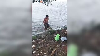 Brazilian Swimmer Attacked By Crocodile While Swimming