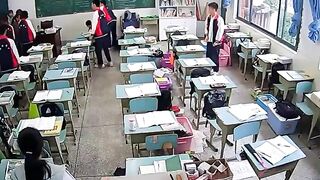 Teacher Hit On The Head With Hammer